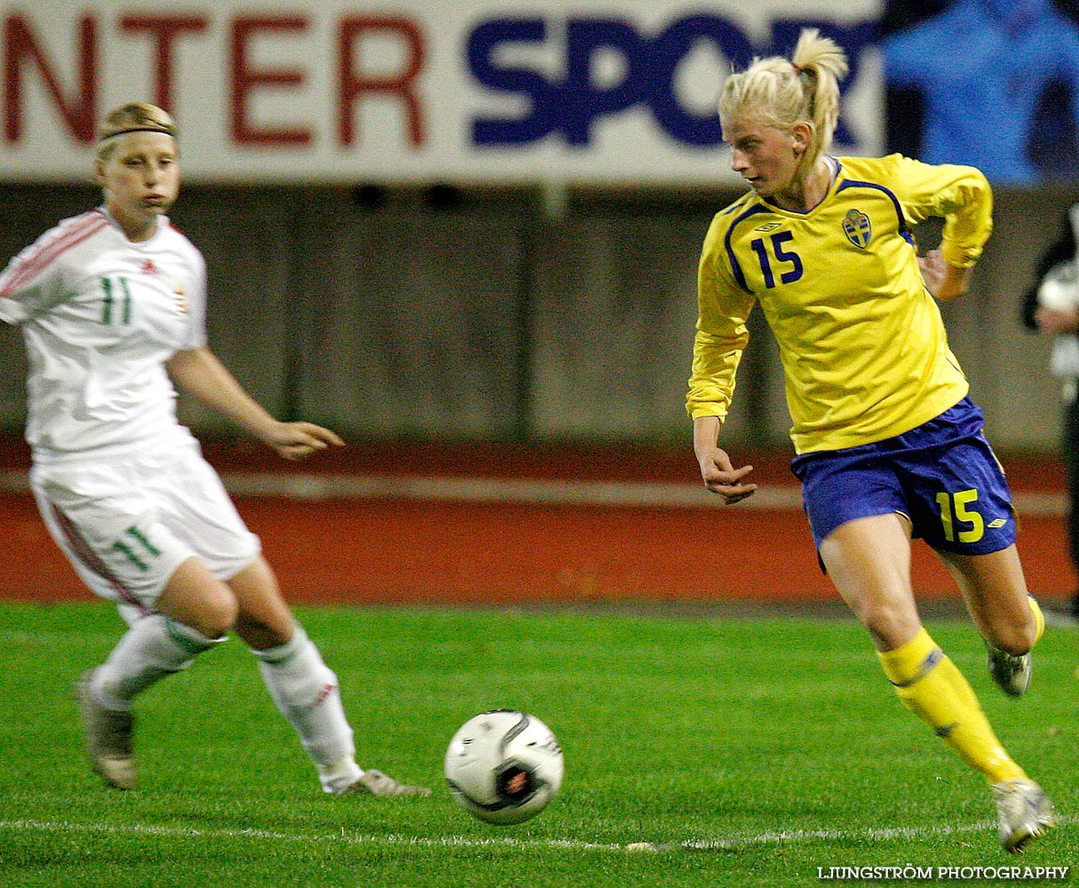 EM-kval F19 Ungern-Sverige 1-1,herr,Södermalms IP,Skövde,Sverige,Fotboll,,2007,9299