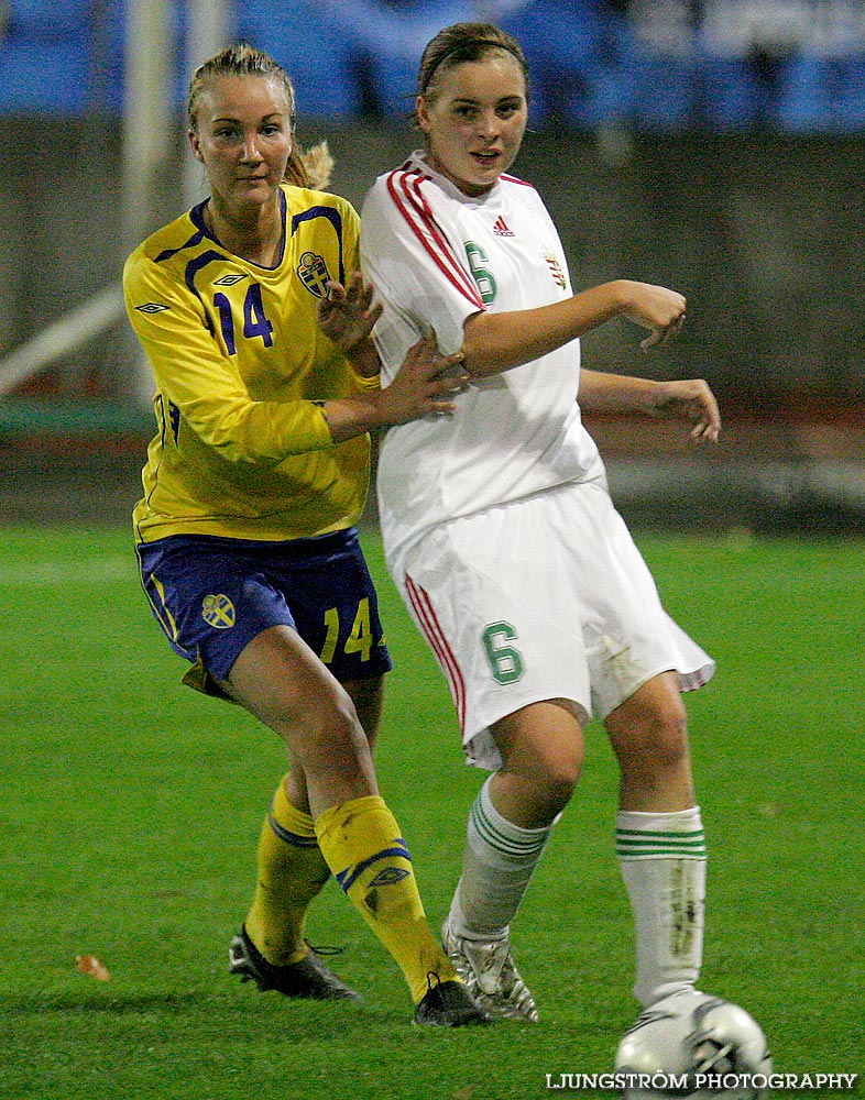 EM-kval F19 Ungern-Sverige 1-1,herr,Södermalms IP,Skövde,Sverige,Fotboll,,2007,9306