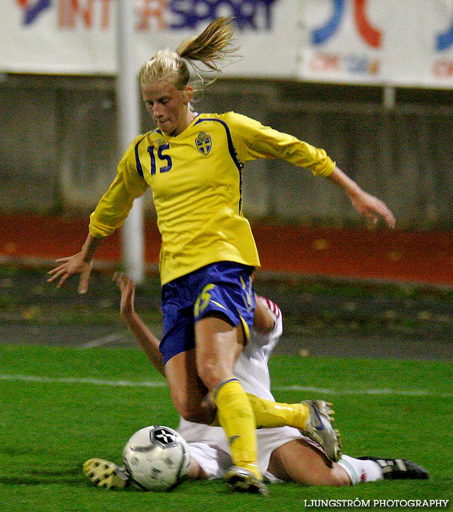 EM-kval F19 Ungern-Sverige 1-1,herr,Södermalms IP,Skövde,Sverige,Fotboll,,2007,9309