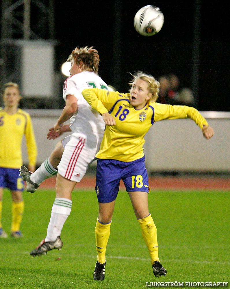 EM-kval F19 Ungern-Sverige 1-1,herr,Södermalms IP,Skövde,Sverige,Fotboll,,2007,9322