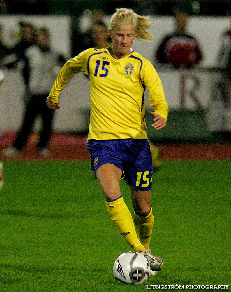 EM-kval F19 Ungern-Sverige 1-1,herr,Södermalms IP,Skövde,Sverige,Fotboll,,2007,9326