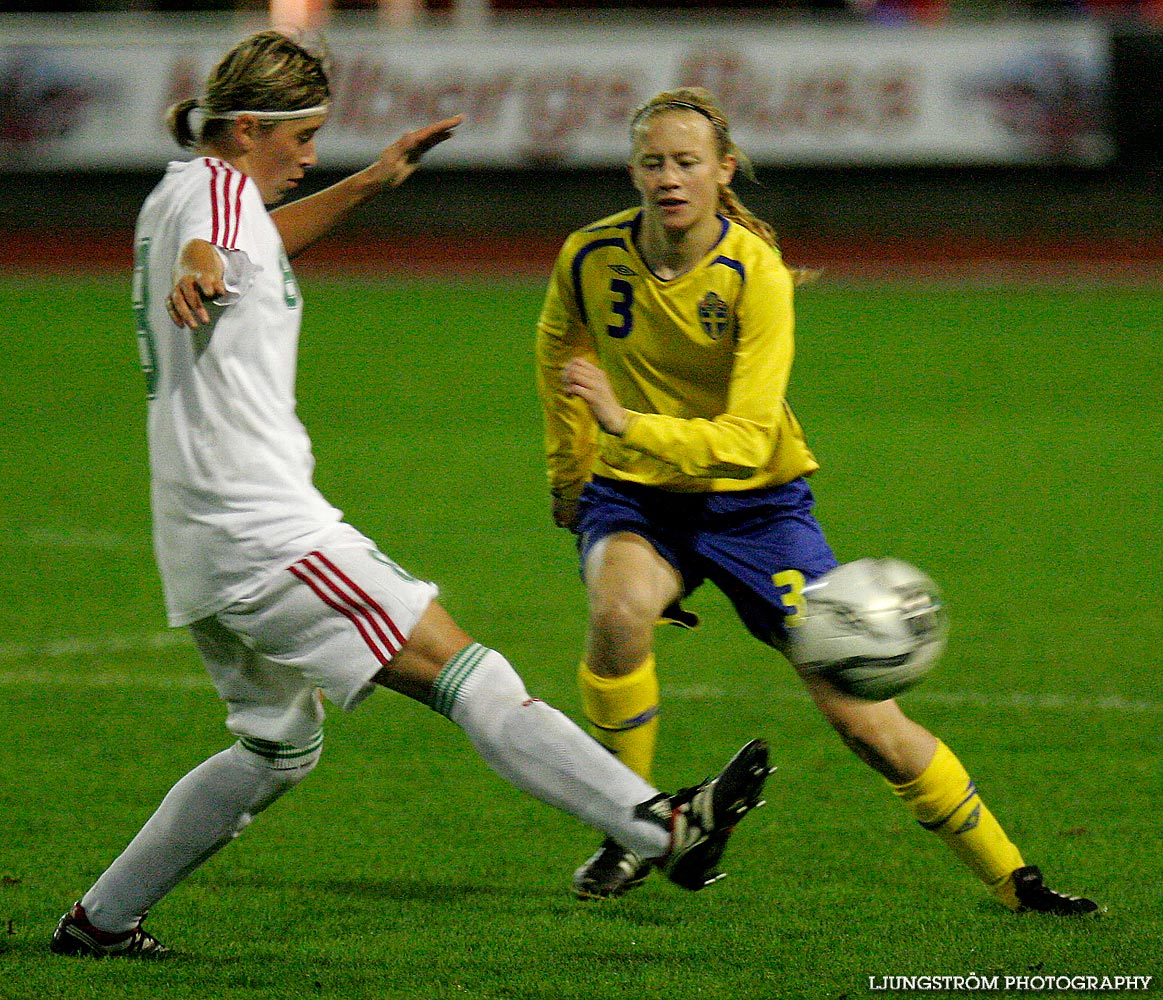 EM-kval F19 Ungern-Sverige 1-1,herr,Södermalms IP,Skövde,Sverige,Fotboll,,2007,9331