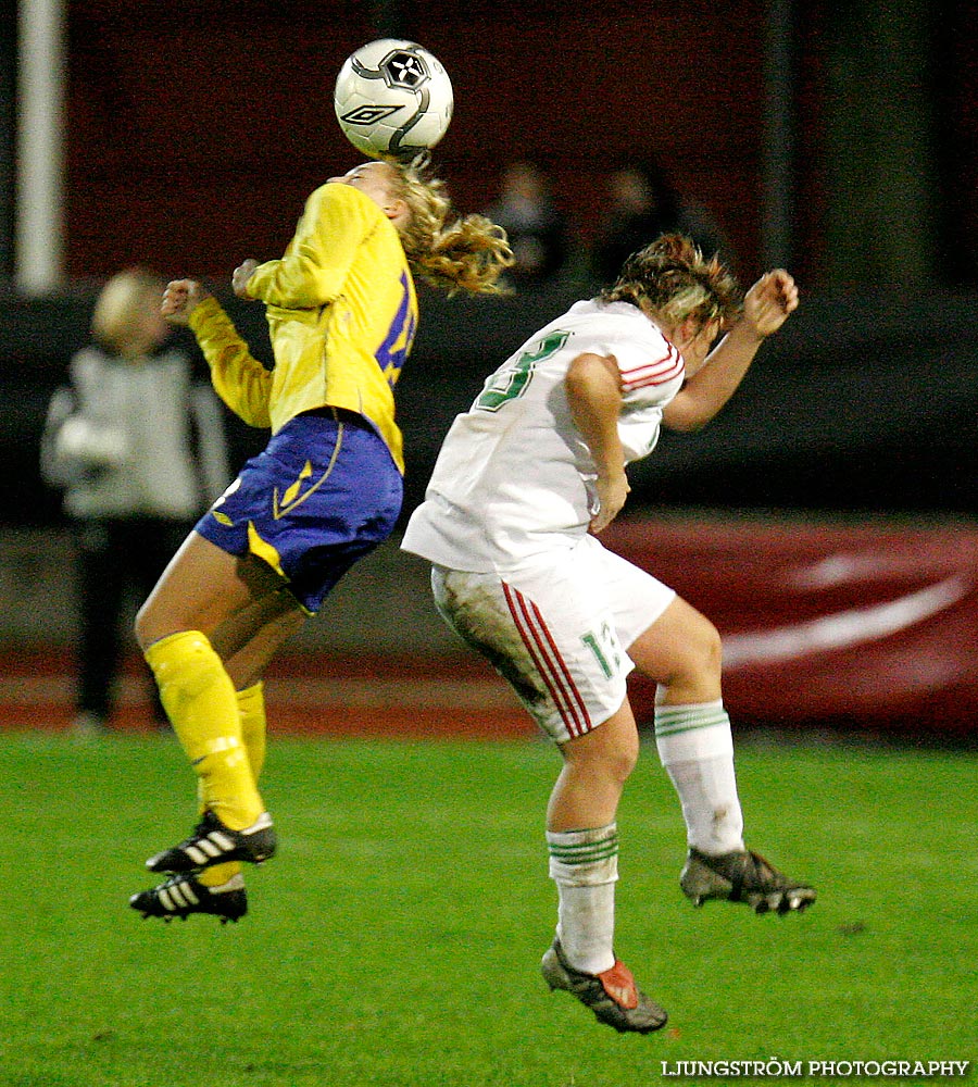 EM-kval F19 Ungern-Sverige 1-1,herr,Södermalms IP,Skövde,Sverige,Fotboll,,2007,9342