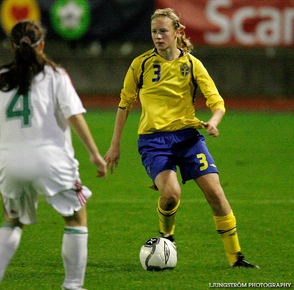 EM-kval F19 Ungern-Sverige 1-1,herr,Södermalms IP,Skövde,Sverige,Fotboll,,2007,9346