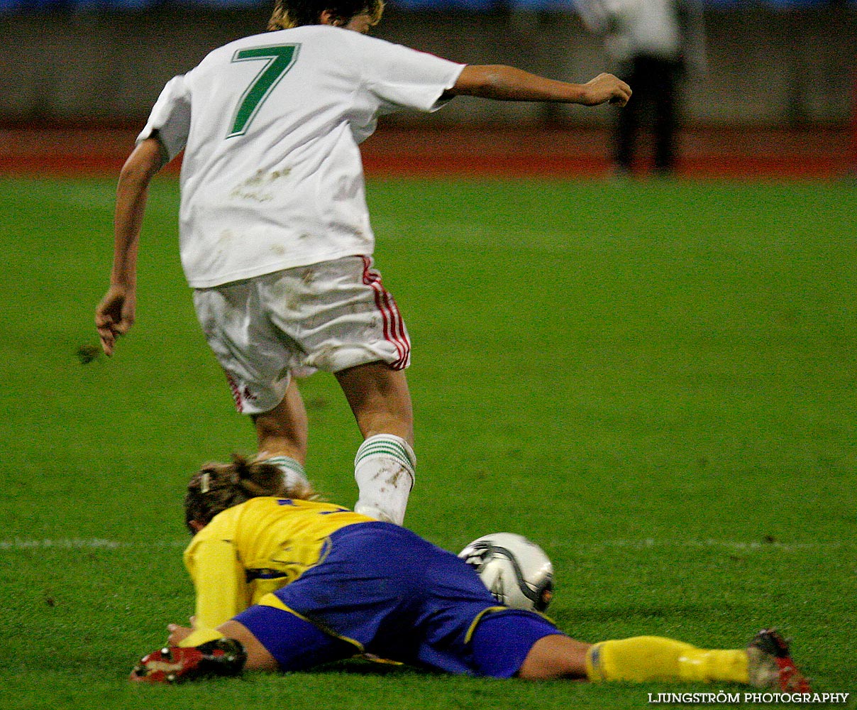 EM-kval F19 Ungern-Sverige 1-1,herr,Södermalms IP,Skövde,Sverige,Fotboll,,2007,9367