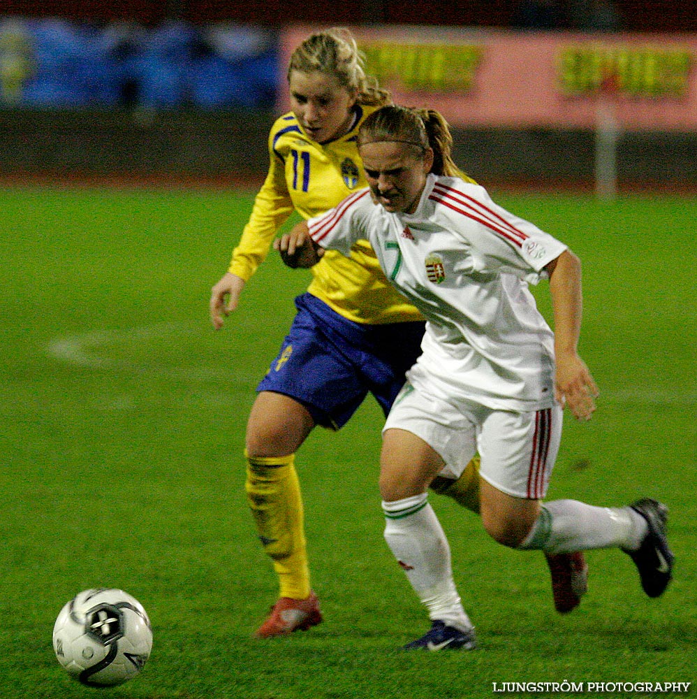 EM-kval F19 Ungern-Sverige 1-1,herr,Södermalms IP,Skövde,Sverige,Fotboll,,2007,9370
