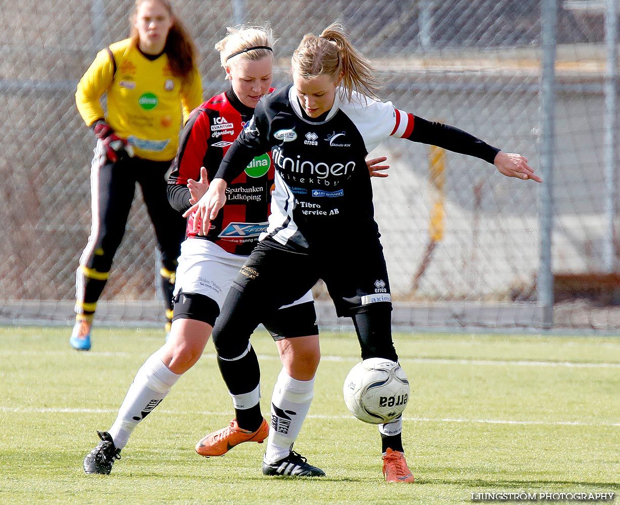 Träningsmatch Skövde KIK-Lidköpings FK 1-7,dam,Södermalms IP,Skövde,Sverige,Fotboll,,2014,83619