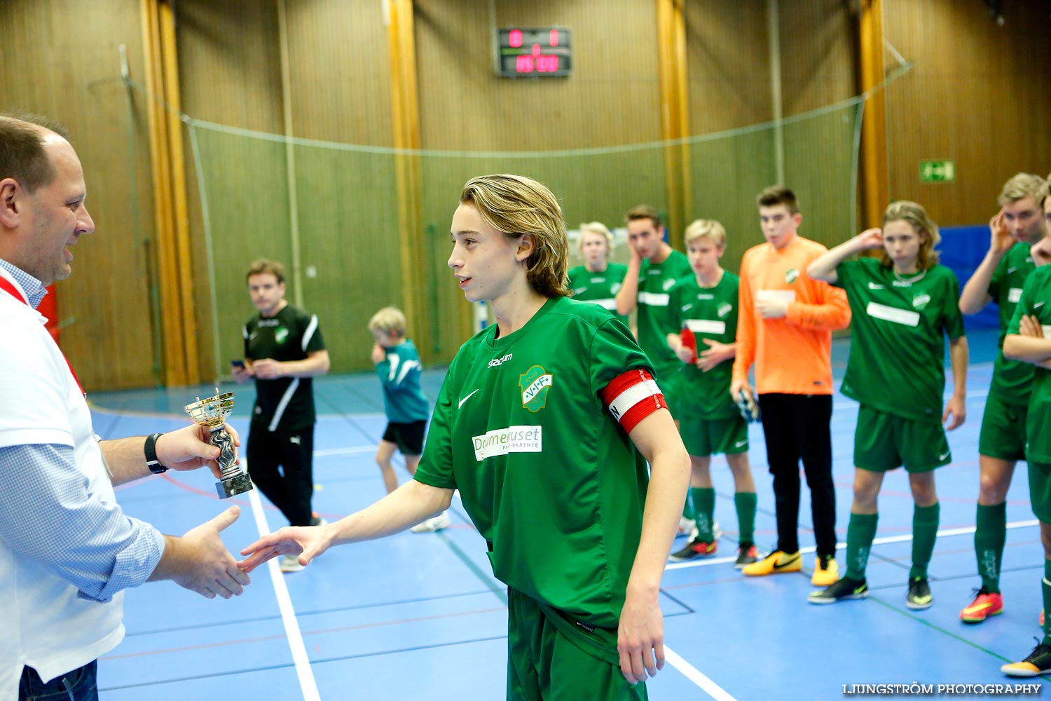 Skövde Futsalcup Herrjuniorer B-FINAL Våmbs IF-Näsets SK 2 ,herr,Arena Skövde,Skövde,Sverige,Skövde Futsalcup 2014,Futsal,2014,99641