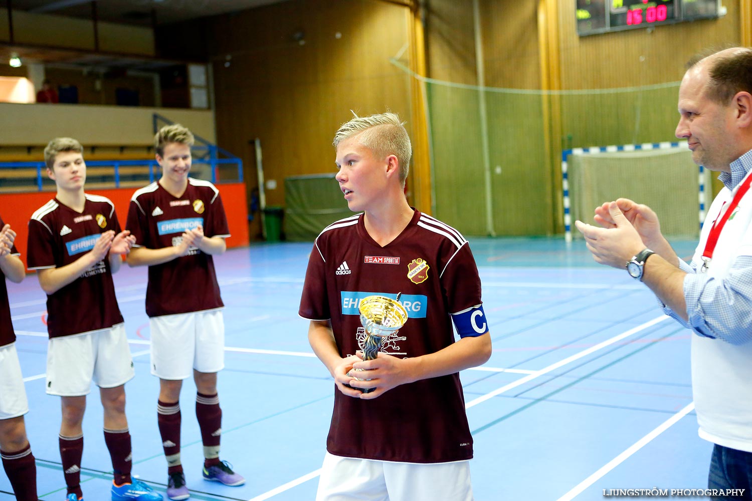 Skövde Futsalcup Herrjuniorer B-FINAL Våmbs IF-Näsets SK 2 ,herr,Arena Skövde,Skövde,Sverige,Skövde Futsalcup 2014,Futsal,2014,99646