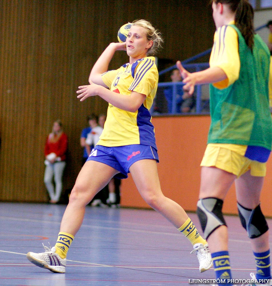 Träningsmatch Sverige-Västsverige 14-9, 16-4, 10-11,dam,Arena Skövde,Skövde,Sverige,Handboll,,2009,17416