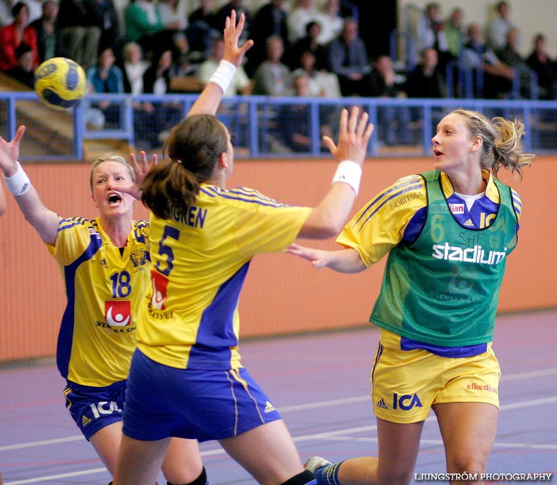 Träningsmatch Sverige-Västsverige 14-9, 16-4, 10-11,dam,Arena Skövde,Skövde,Sverige,Handboll,,2009,17454