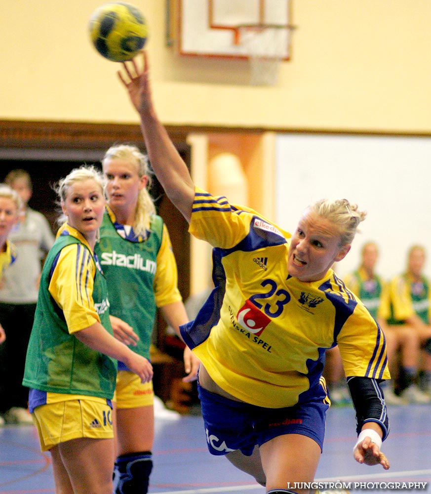 Träningsmatch Sverige-Västsverige 14-9, 16-4, 10-11,dam,Arena Skövde,Skövde,Sverige,Handboll,,2009,17477