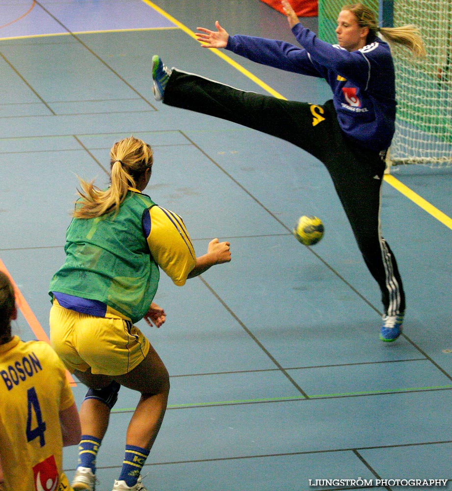 Träningsmatch Sverige-Västsverige 14-9, 16-4, 10-11,dam,Arena Skövde,Skövde,Sverige,Handboll,,2009,17487