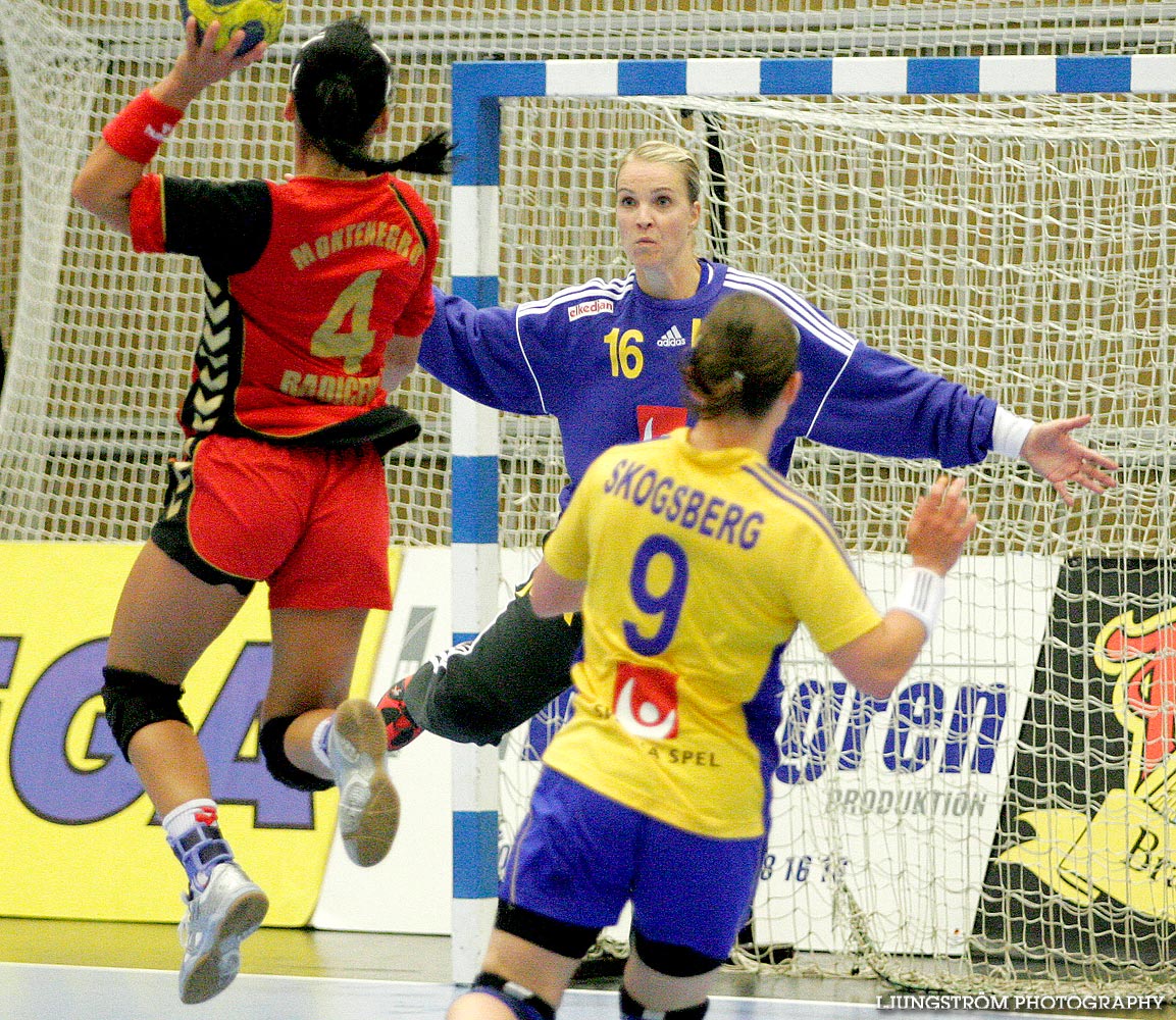 VM-KVAL Sverige-Montenegro 24-17,dam,Arena Skövde,Skövde,Sverige,Handboll,,2009,17621