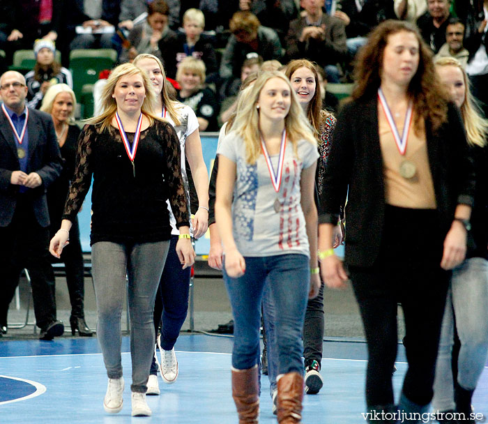 Uppvaktning dam- och juniorlandslaget,dam,Scandinavium,Göteborg,Sverige,Handboll,,2011,34073