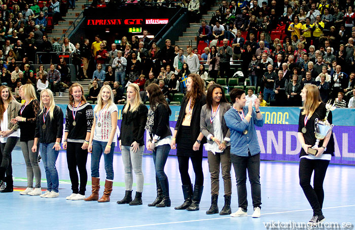 Uppvaktning dam- och juniorlandslaget,dam,Scandinavium,Göteborg,Sverige,Handboll,,2011,34074