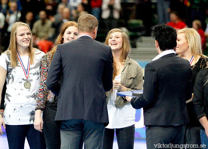 Uppvaktning dam- och juniorlandslaget,dam,Scandinavium,Göteborg,Sverige,Handboll,,2011,34080