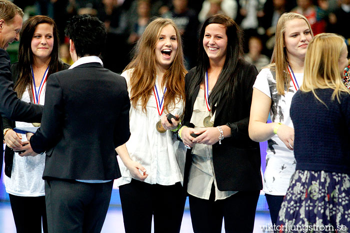 Uppvaktning dam- och juniorlandslaget,dam,Scandinavium,Göteborg,Sverige,Handboll,,2011,34081