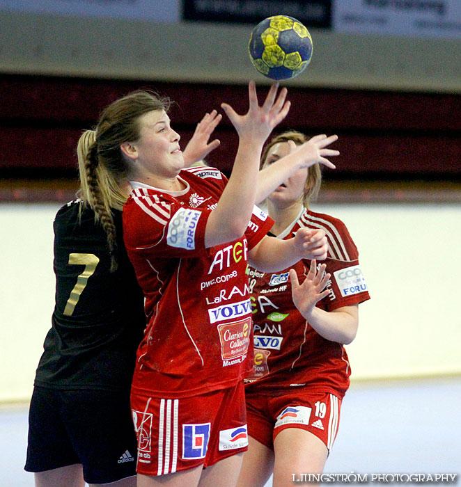 USM Steg 3 Damjuniorer Skövde HF-HK Lidköping 18-17,dam,Skövde Idrottshall,Skövde,Sverige,Ungdoms-SM,Handboll,2011,45451