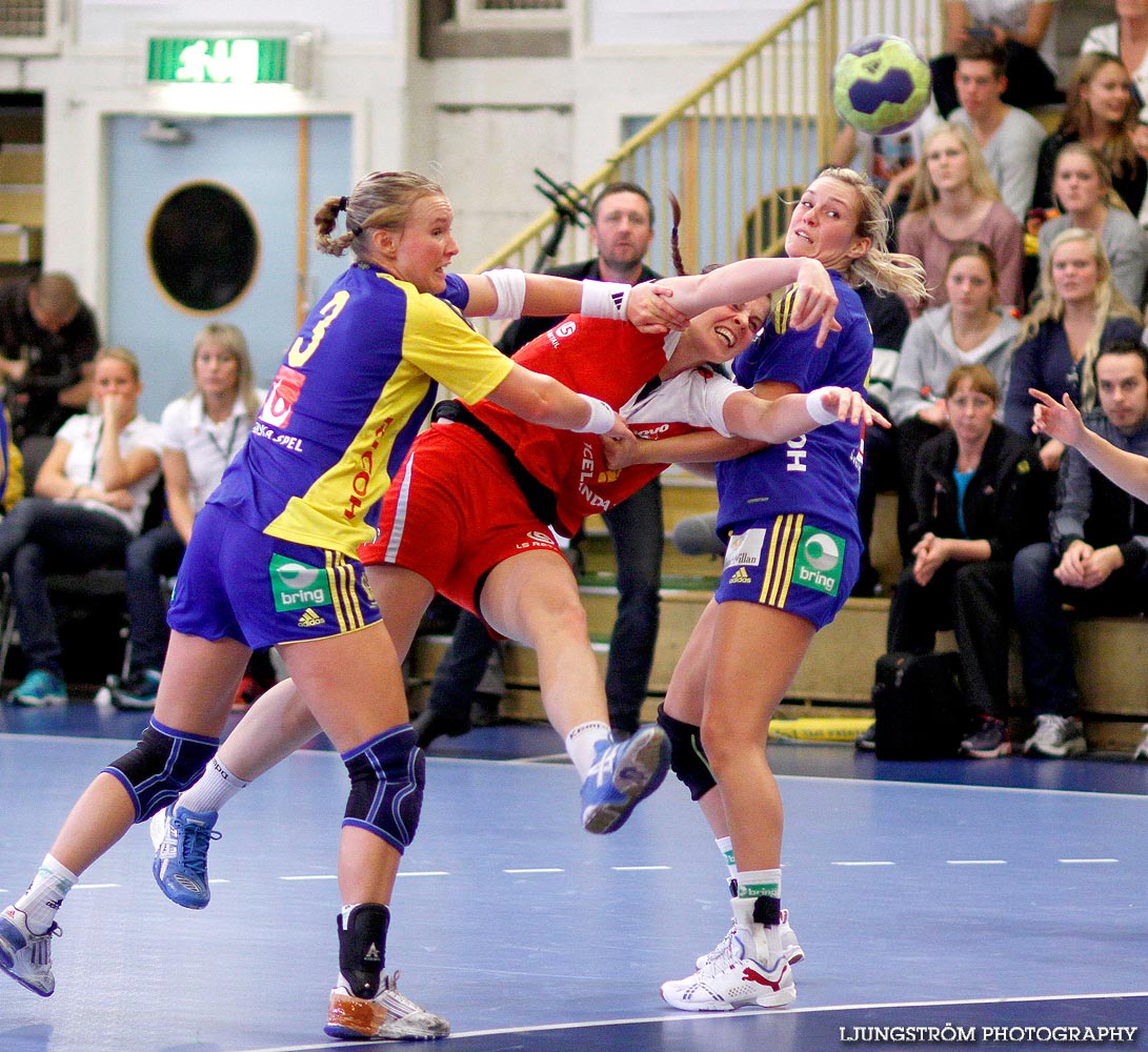 Landskamp Sverige-Island 24-24,dam,Agnebergshallen,Uddevalla,Sverige,Handboll,,2012,57937