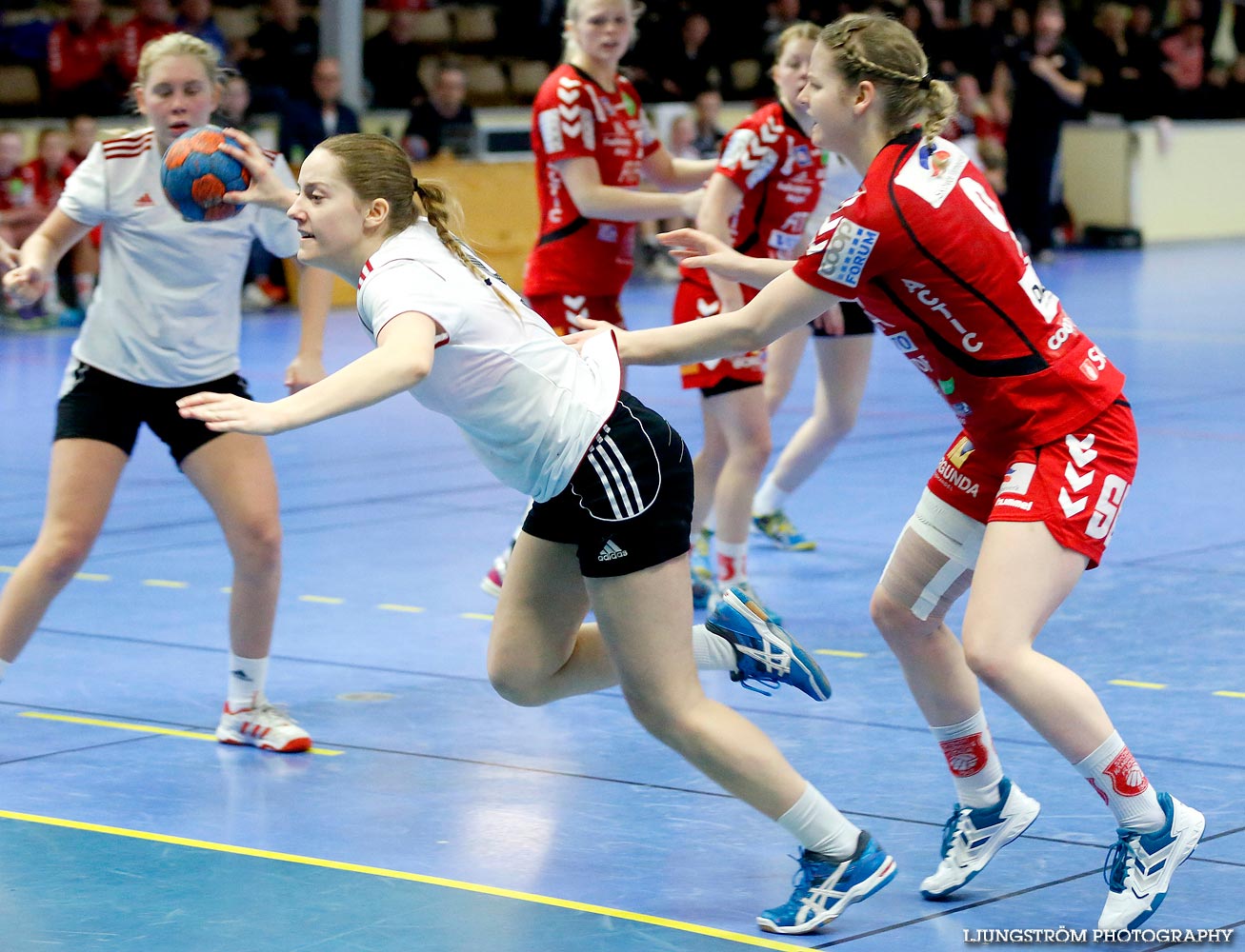 Ungdoms-SM Steg 4 Damjuniorer Skövde HF-Skånela IF 29-20,dam,Skövde Idrottshall,Skövde,Sverige,Handboll,,2015,102786