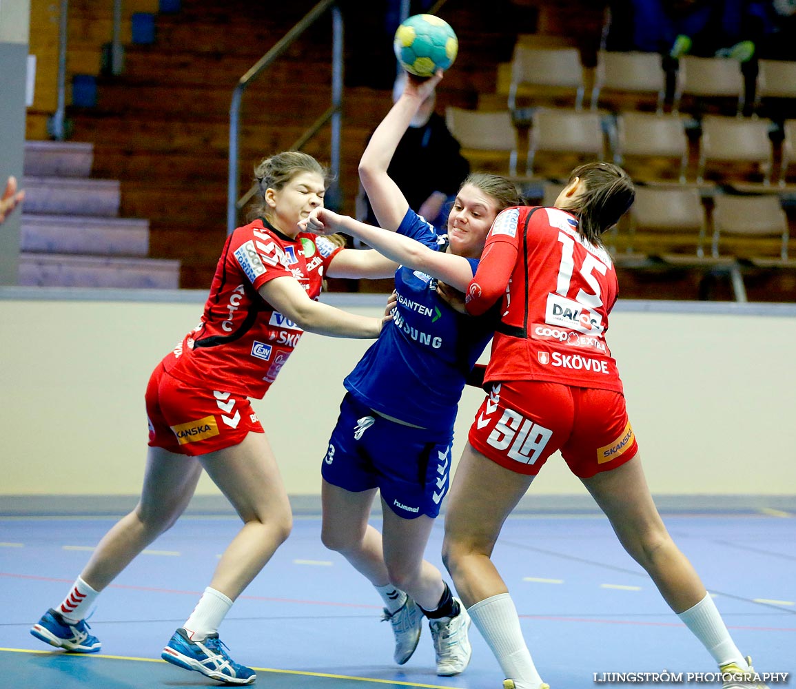 Ungdoms-SM Steg 4 Damjuniorer Spårvägens HF-Skövde HF 20-17,dam,Skövde Idrottshall,Skövde,Sverige,Handboll,,2015,103222