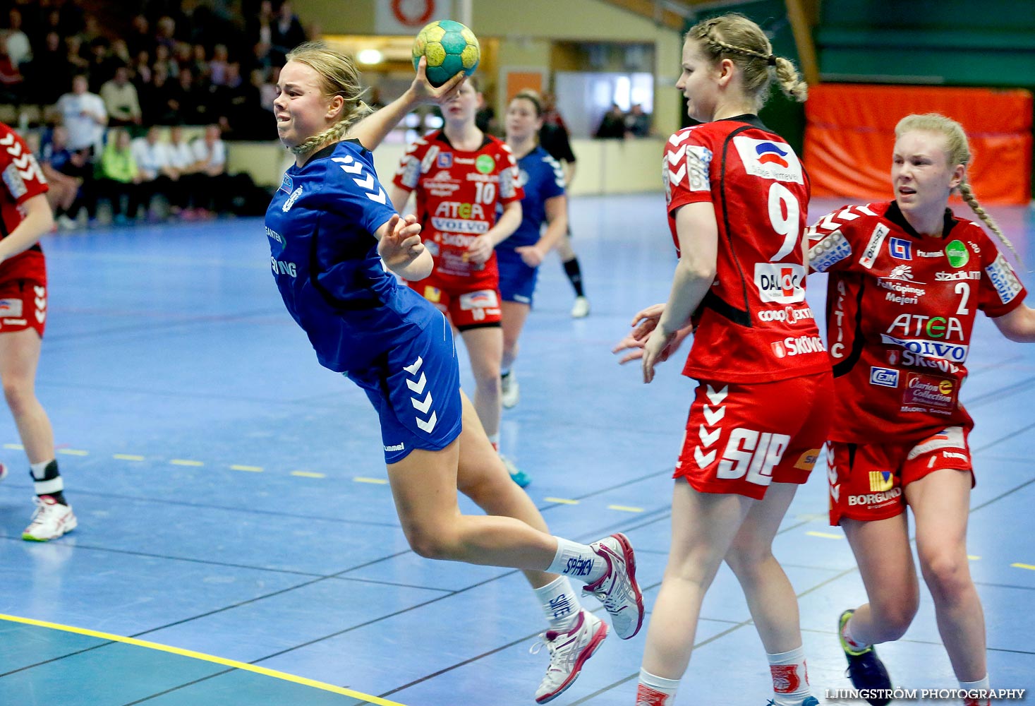 Ungdoms-SM Steg 4 Damjuniorer Spårvägens HF-Skövde HF 20-17,dam,Skövde Idrottshall,Skövde,Sverige,Handboll,,2015,103234