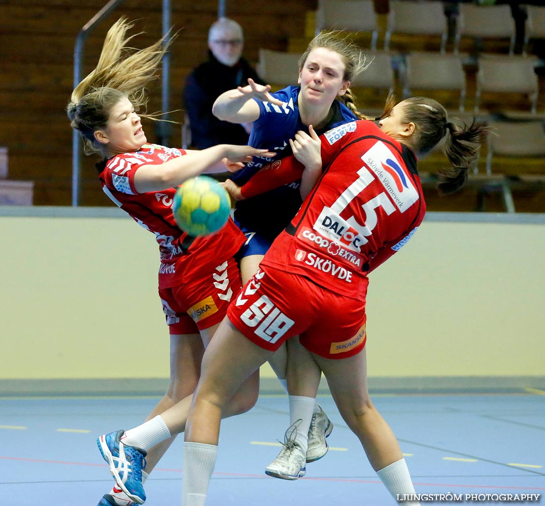 Ungdoms-SM Steg 4 Damjuniorer Spårvägens HF-Skövde HF 20-17,dam,Skövde Idrottshall,Skövde,Sverige,Handboll,,2015,103240