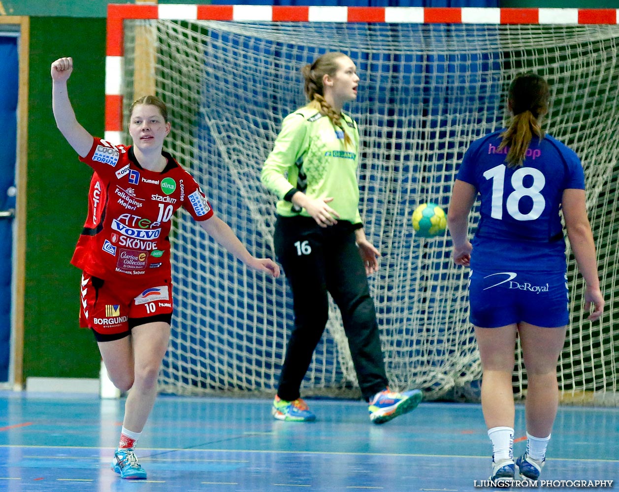 Ungdoms-SM Steg 4 Damjuniorer Spårvägens HF-Skövde HF 20-17,dam,Skövde Idrottshall,Skövde,Sverige,Handboll,,2015,103242