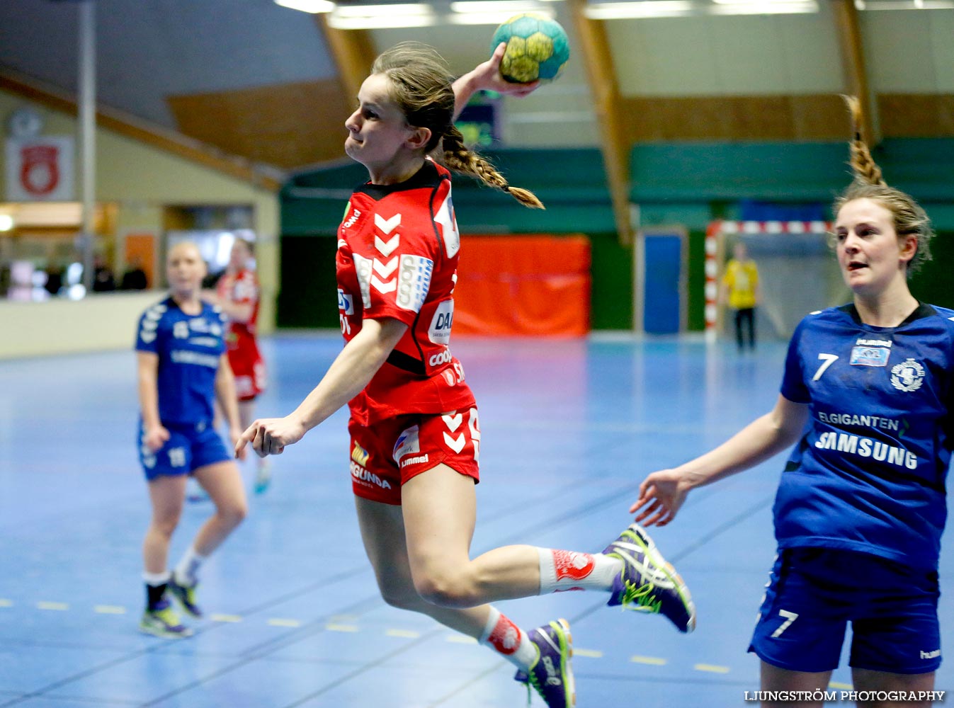 Ungdoms-SM Steg 4 Damjuniorer Spårvägens HF-Skövde HF 20-17,dam,Skövde Idrottshall,Skövde,Sverige,Handboll,,2015,103280