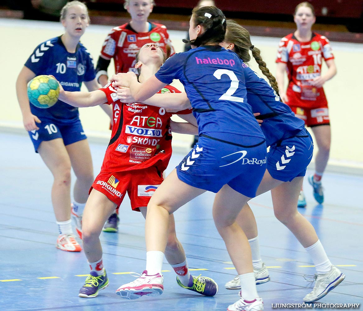 Ungdoms-SM Steg 4 Damjuniorer Spårvägens HF-Skövde HF 20-17,dam,Skövde Idrottshall,Skövde,Sverige,Handboll,,2015,103295