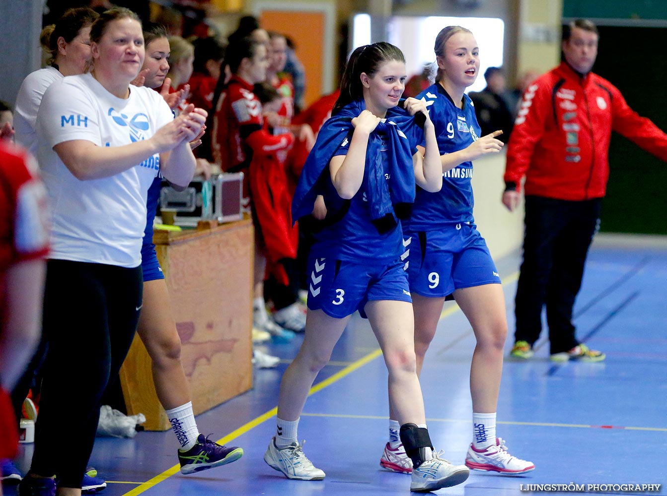 Ungdoms-SM Steg 4 Damjuniorer Spårvägens HF-Skövde HF 20-17,dam,Skövde Idrottshall,Skövde,Sverige,Handboll,,2015,103301