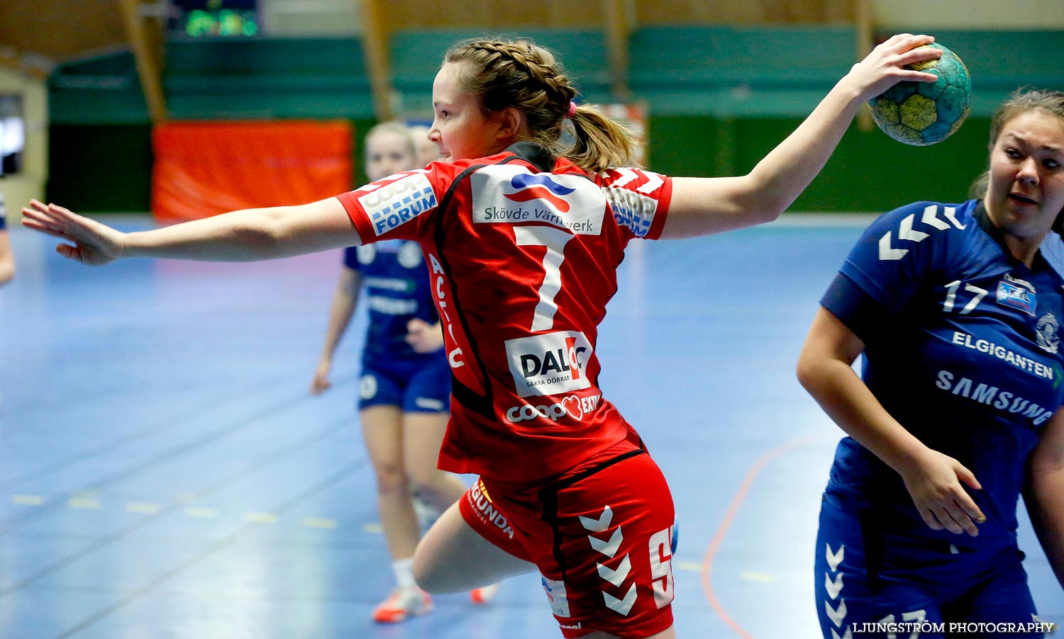 Ungdoms-SM Steg 4 Damjuniorer Spårvägens HF-Skövde HF 20-17,dam,Skövde Idrottshall,Skövde,Sverige,Handboll,,2015,103331