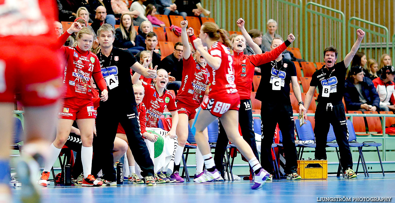 Skövde HF-Lugi HF 1/4-final 1 21-23,dam,Arena Skövde,Skövde,Sverige,Handboll,,2015,135500