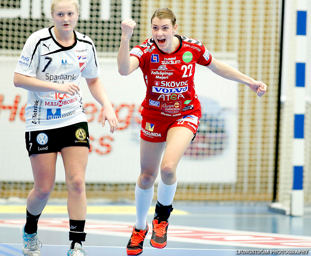 Skövde HF-Lugi HF 1/4-final 1 21-23,dam,Arena Skövde,Skövde,Sverige,Handboll,,2015,135552