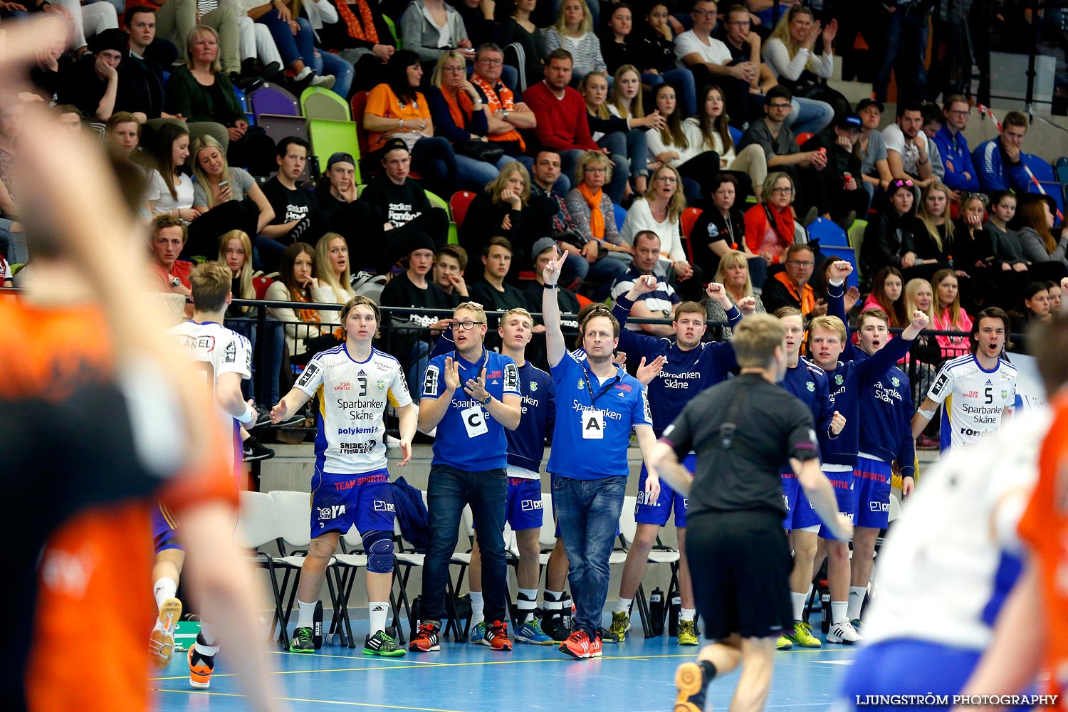 Ungdoms-SM Steg 5 Herrjuniorer SM-FINAL Ystads IF HF-IFK Kristianstad ,herr,Idrottshuset,Jönköping,Sverige,USM Steg 5 2015,Ungdoms-SM,2015,113118