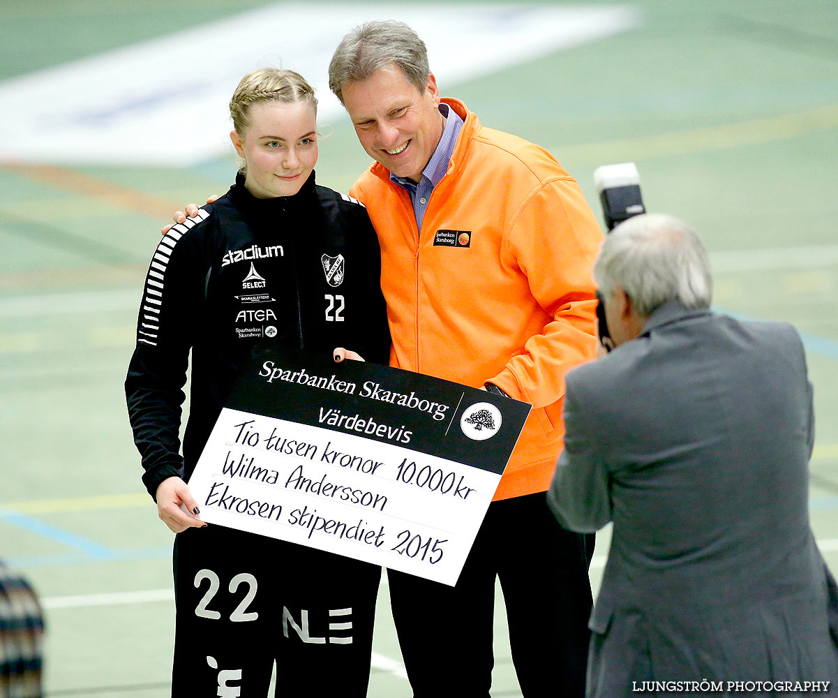 Skara HF-GF Kroppskultur 23-22,dam,Skara Idrottshall,Skara,Sverige,Handboll,,2015,126525