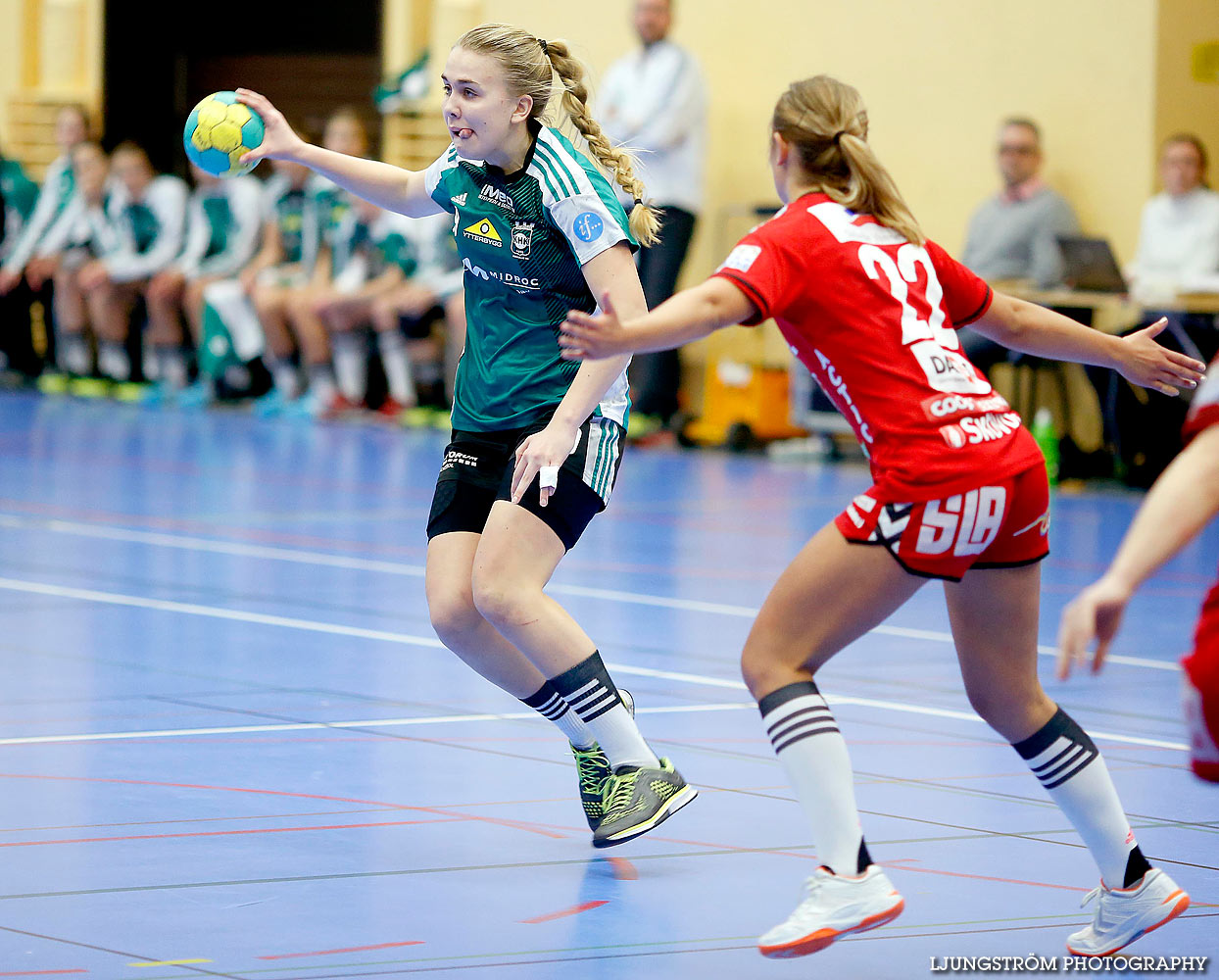 Ungdoms-SM Steg 3 Damjuniorer Skövde HF-Kungälvs HK 19-18,dam,Arena Skövde,Skövde,Sverige,Ungdoms-SM,Handboll,2016,131448