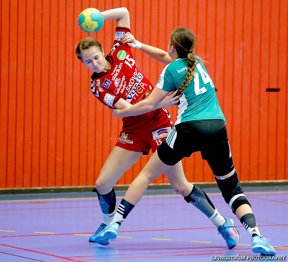 Ungdoms-SM Steg 3 Damjuniorer Skövde HF-Kungälvs HK 19-18,dam,Arena Skövde,Skövde,Sverige,Ungdoms-SM,Handboll,2016,131514