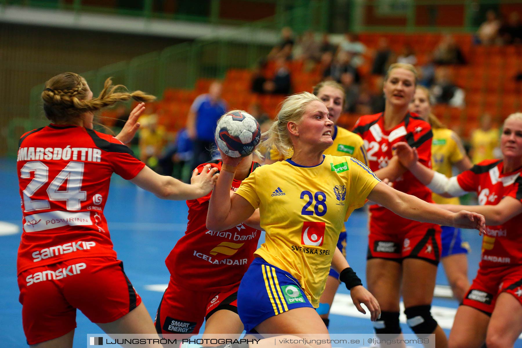 Landskamp Sverige-Island 32-24,dam,Arena Skövde,Skövde,Sverige,Handboll,,2014,151269