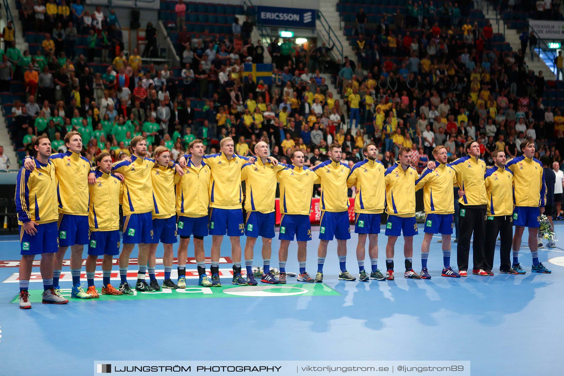 EM-kval Sverige-Slovakien 27-22,herr,Hovet,Stockholm,Sverige,Handboll,,2015,151981