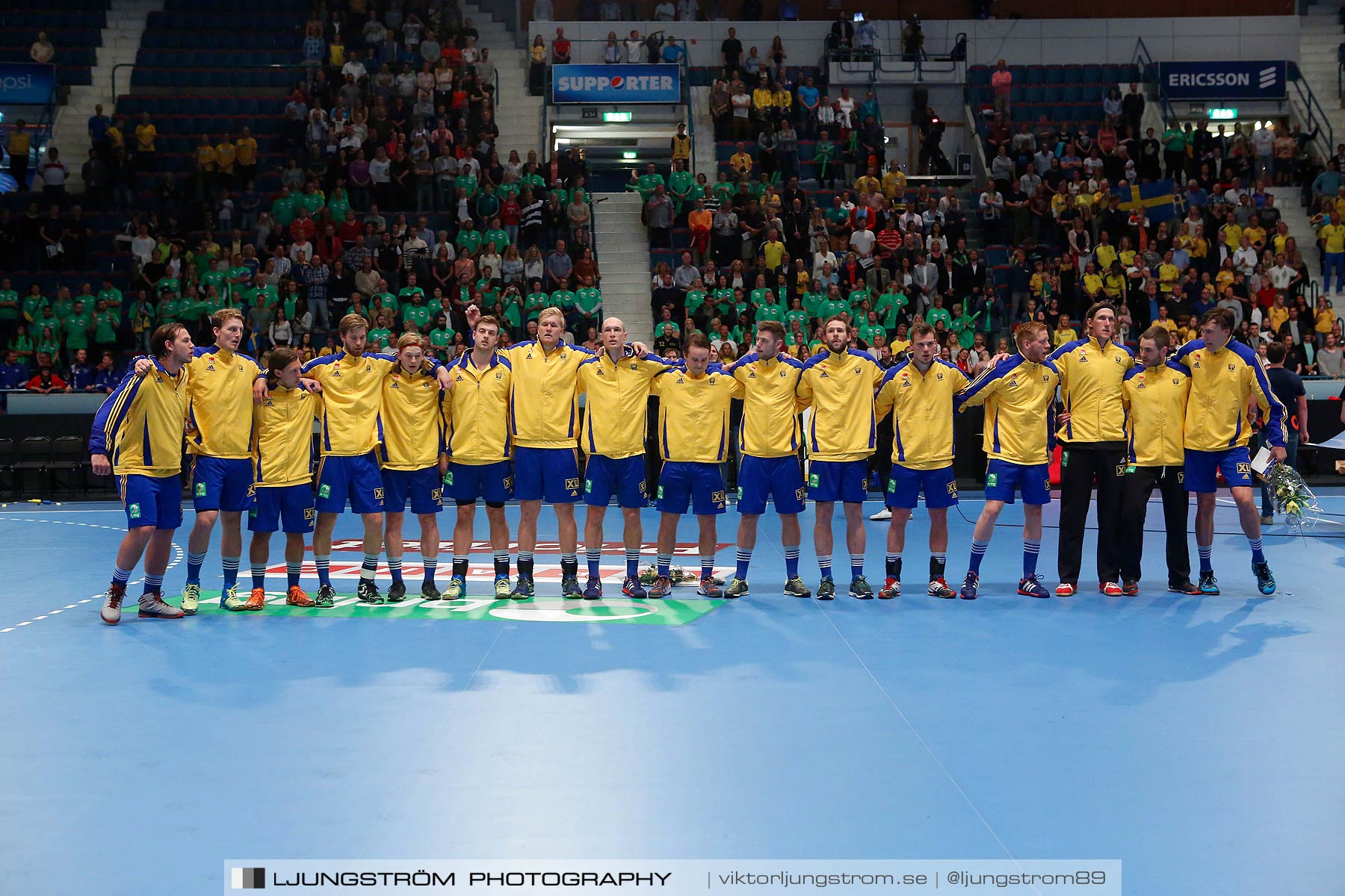 EM-kval Sverige-Slovakien 27-22,herr,Hovet,Stockholm,Sverige,Handboll,,2015,151996