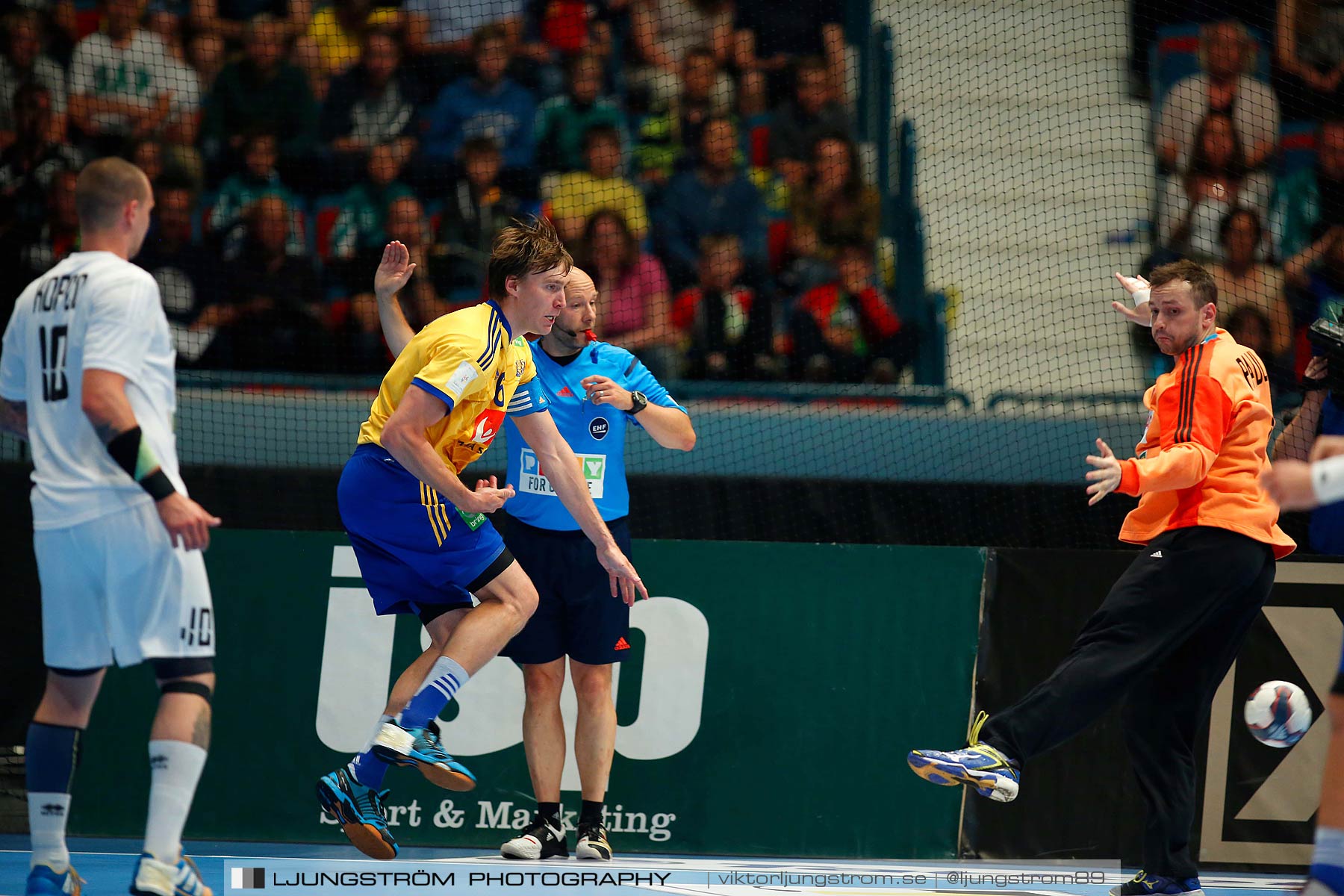 EM-kval Sverige-Slovakien 27-22,herr,Hovet,Stockholm,Sverige,Handboll,,2015,152173