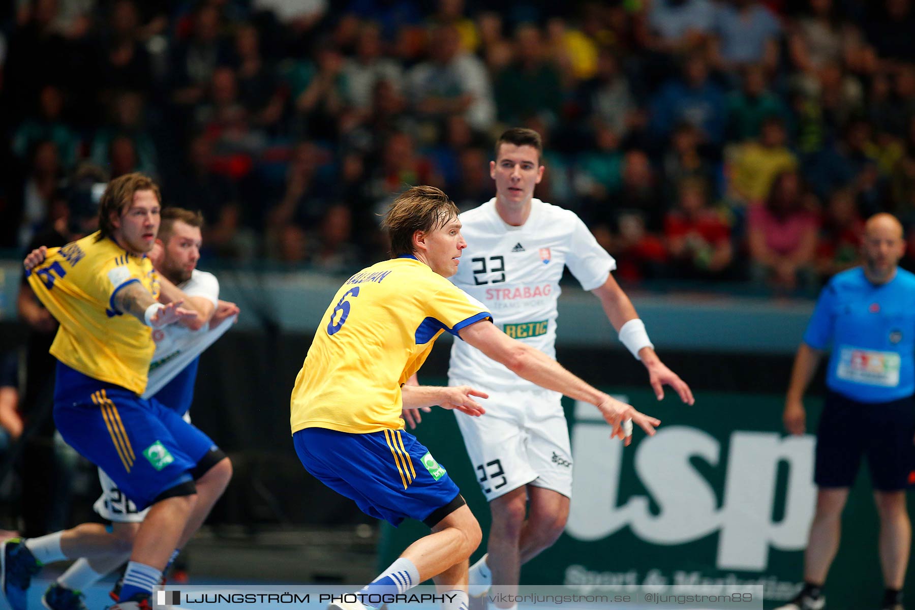 EM-kval Sverige-Slovakien 27-22,herr,Hovet,Stockholm,Sverige,Handboll,,2015,152211