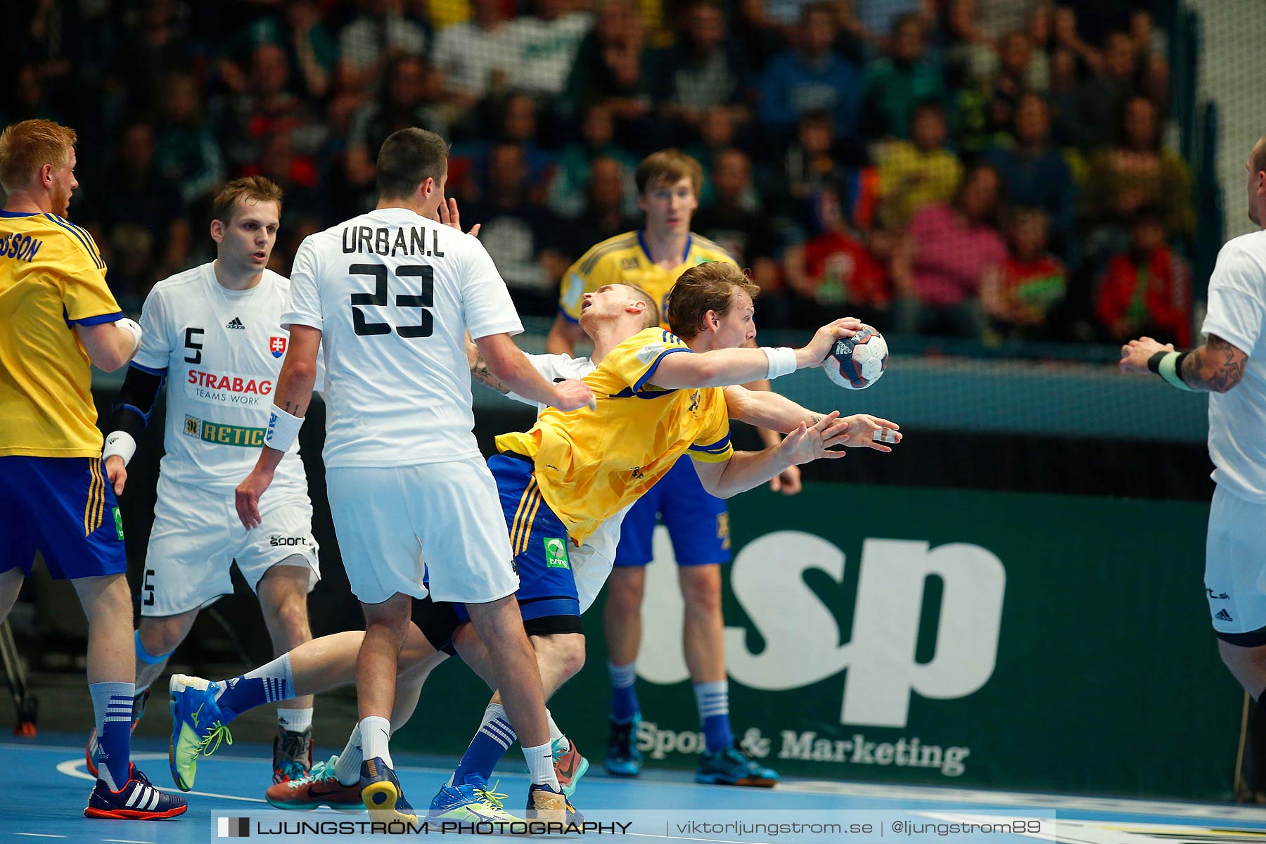 EM-kval Sverige-Slovakien 27-22,herr,Hovet,Stockholm,Sverige,Handboll,,2015,152271