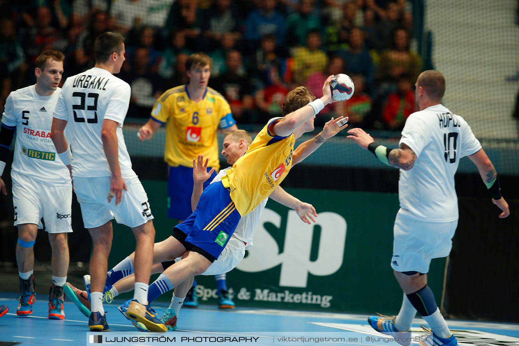 EM-kval Sverige-Slovakien 27-22,herr,Hovet,Stockholm,Sverige,Handboll,,2015,152272