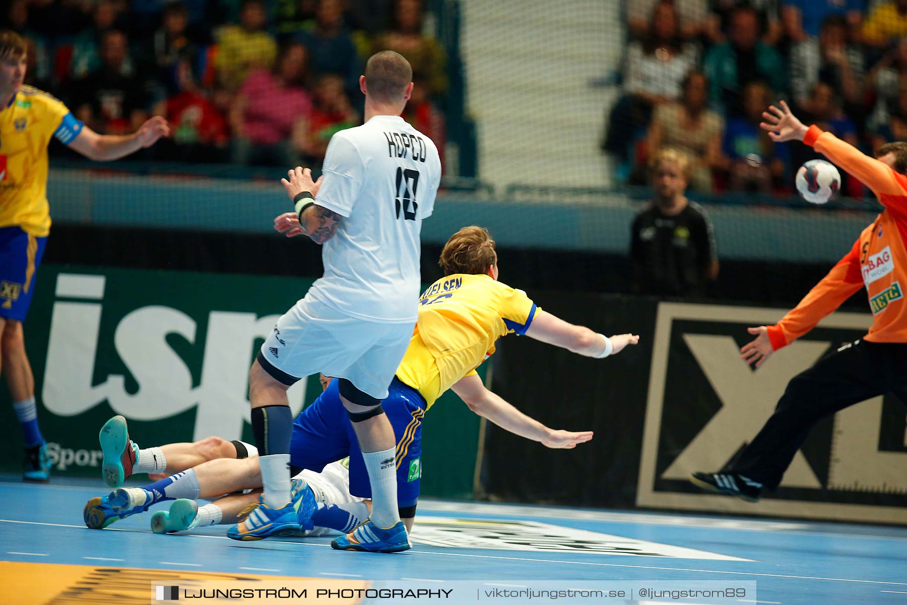 EM-kval Sverige-Slovakien 27-22,herr,Hovet,Stockholm,Sverige,Handboll,,2015,152274