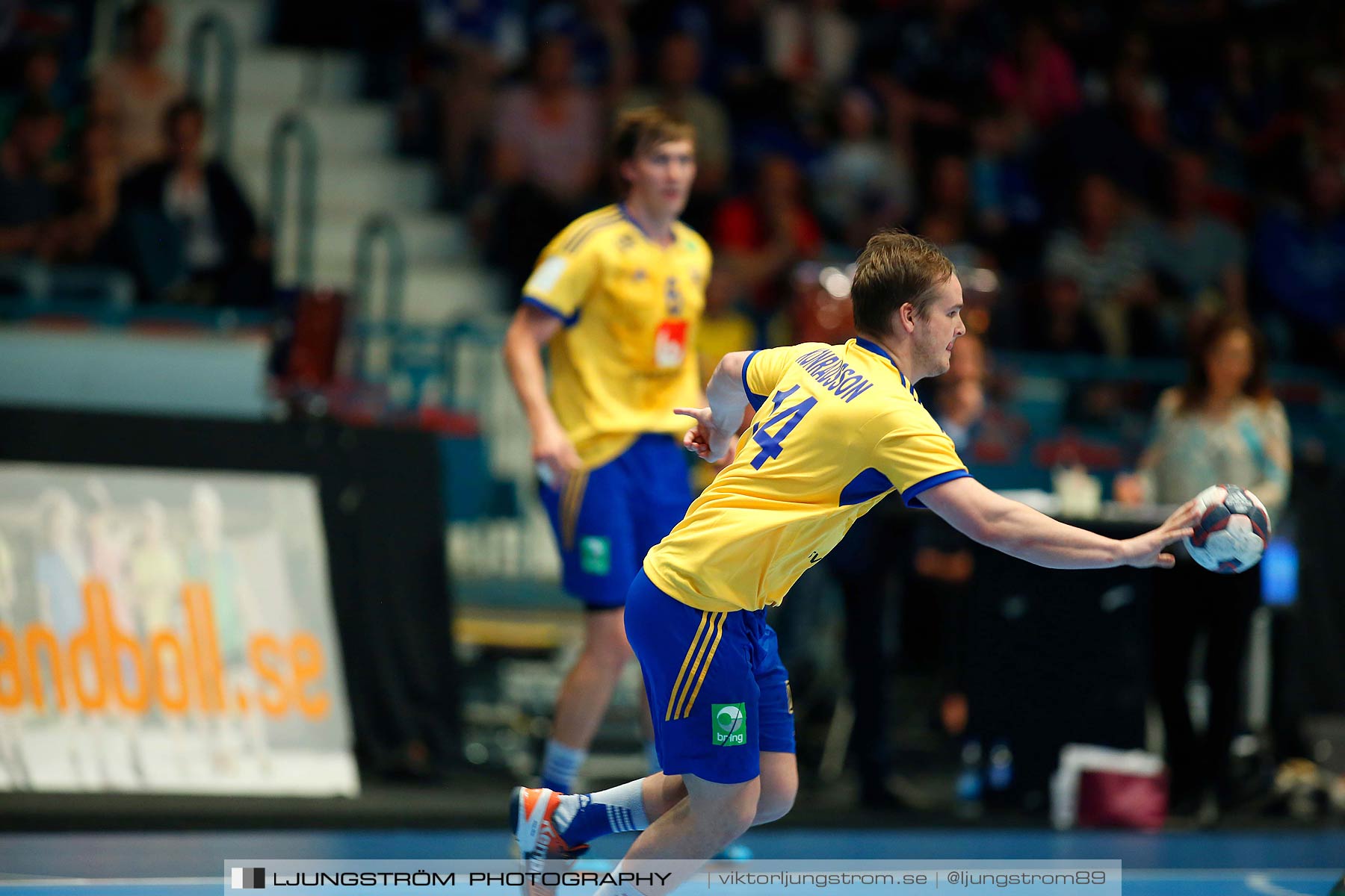 EM-kval Sverige-Slovakien 27-22,herr,Hovet,Stockholm,Sverige,Handboll,,2015,152303