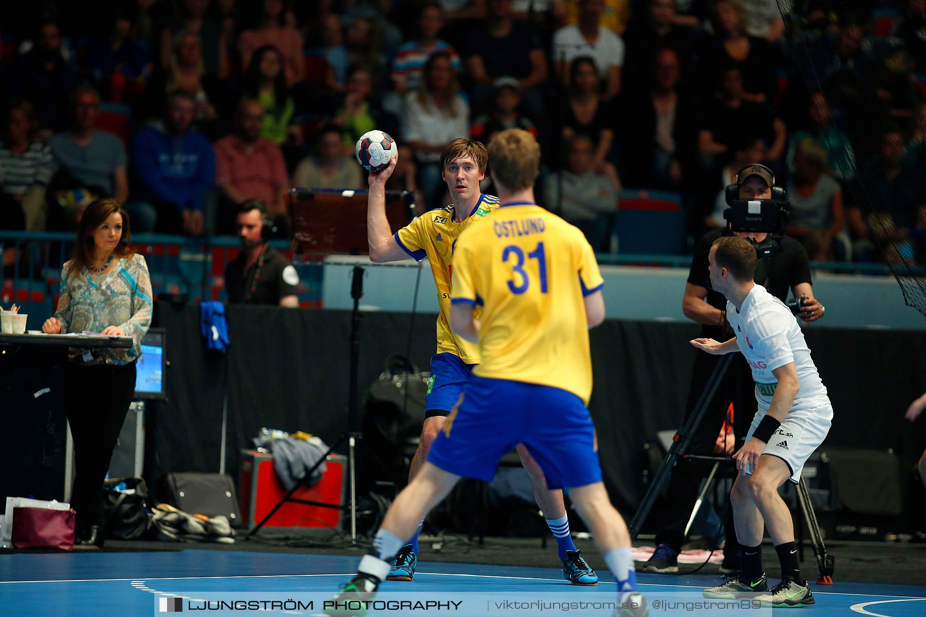 EM-kval Sverige-Slovakien 27-22,herr,Hovet,Stockholm,Sverige,Handboll,,2015,152338