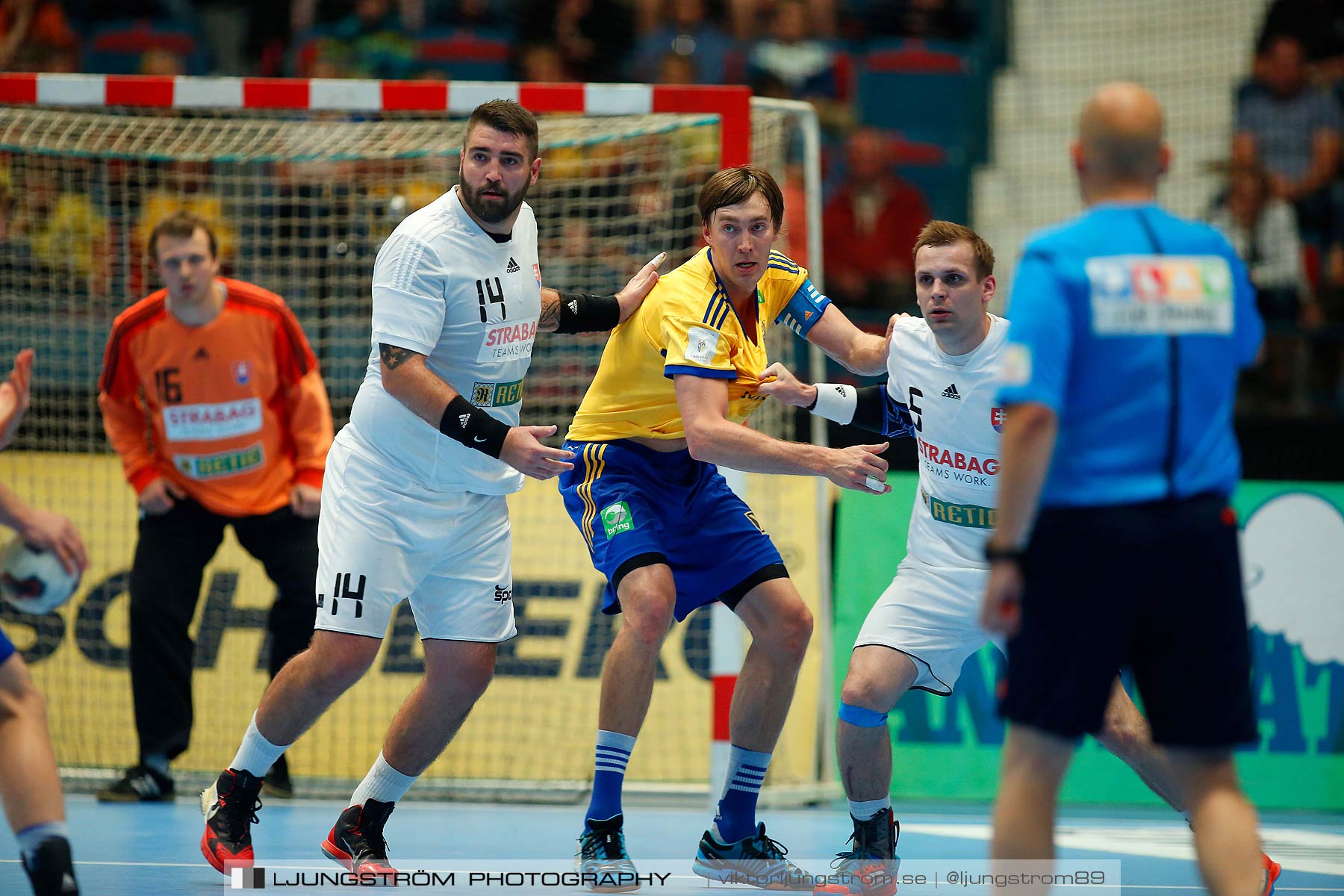 EM-kval Sverige-Slovakien 27-22,herr,Hovet,Stockholm,Sverige,Handboll,,2015,152363